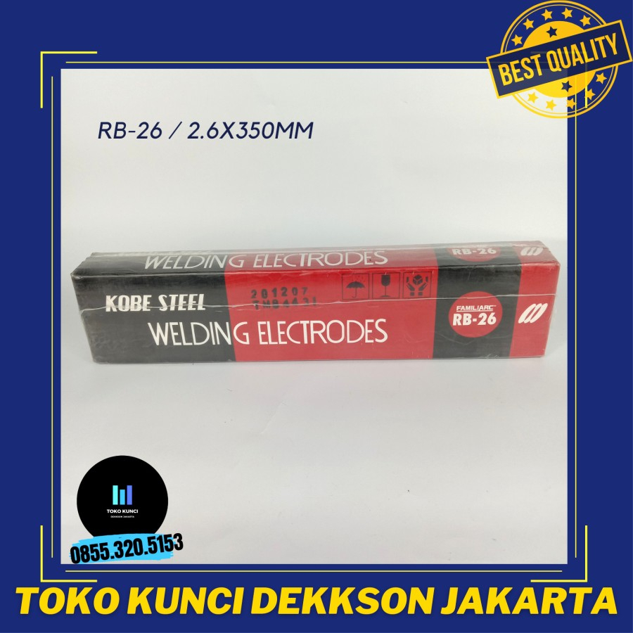 Jual KAWAT LAS LISTRIK KOBE STEEL RB-26 (/1kg) | Shopee Indonesia