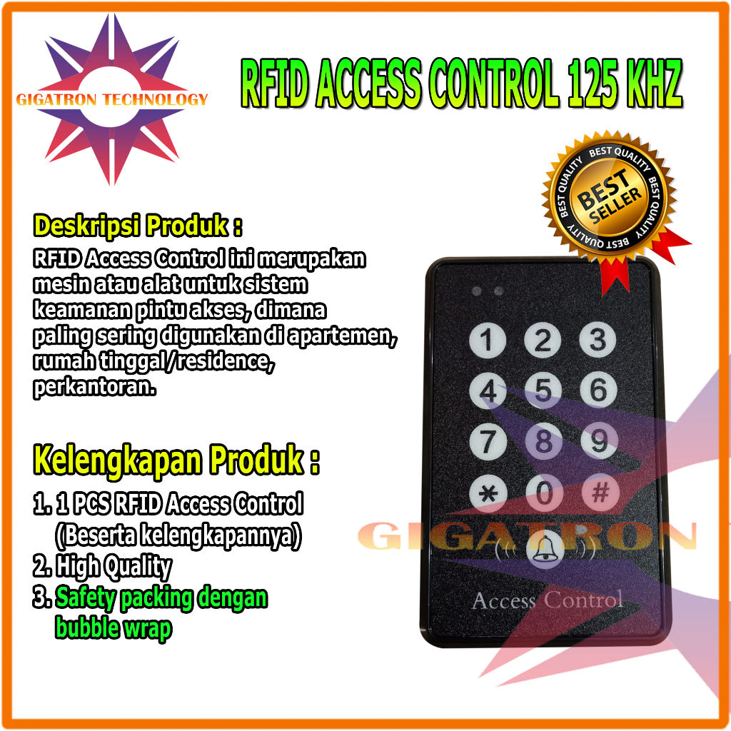 Jual Mesin RFID & Password Door Lock Access Control System B10 Card ...