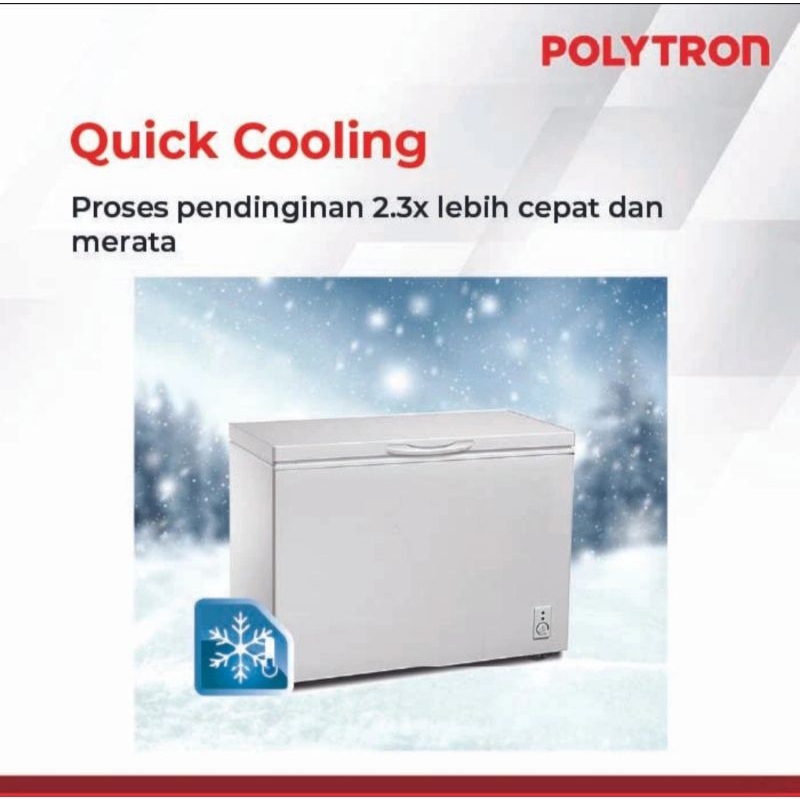 Jual Chest Freezer Polytron PCF Series / Box Freezer Polytron 100 Liter