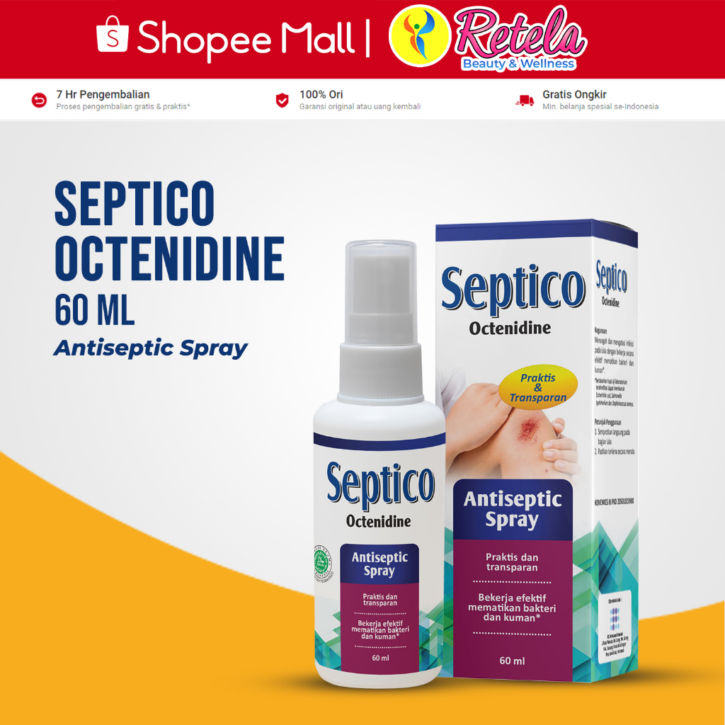 Jual Septico Antiseptic Spray 60 ml / Antiseptik Luka | Shopee Indonesia