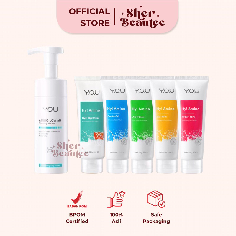 Jual YOU Hy! Amino Facial Wash All Varian 50g 100g Shopee Indonesia