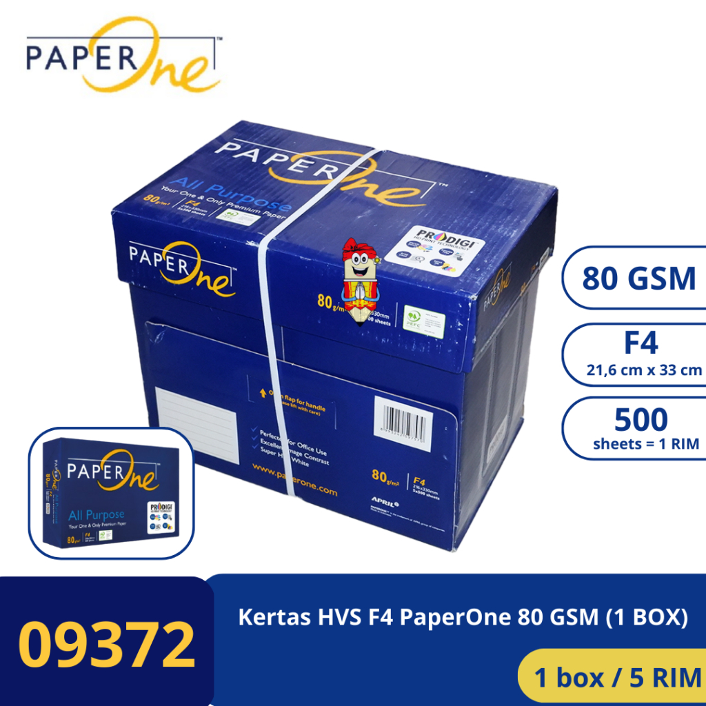 Jual Kertas Hvs Foto Copy Print Ukuran F4 Paperone 80 Gsm 1 Box