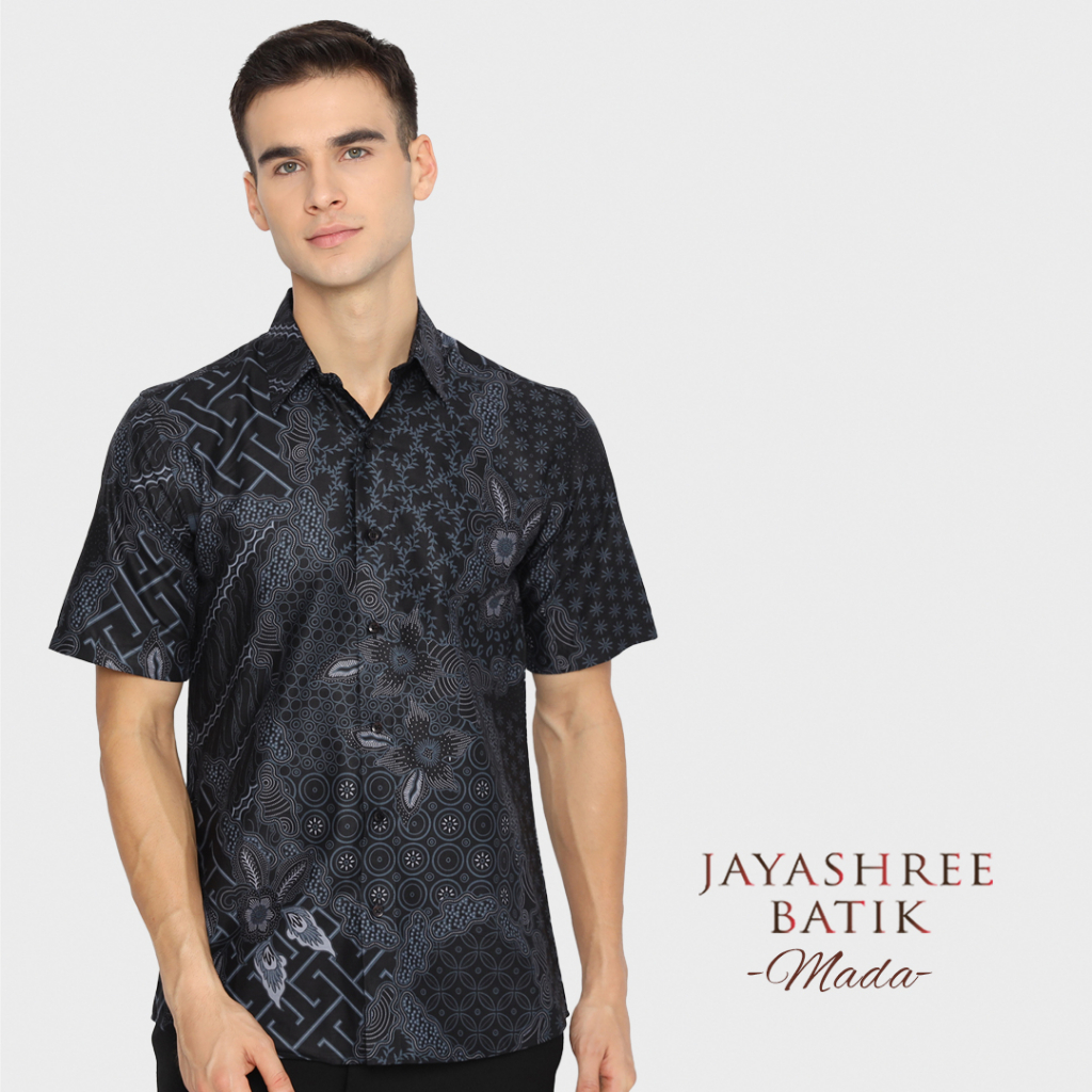 Jual Jayashree Batik Slimfit Mada Black Kemeja Batik Pria Lengan Pendek ...