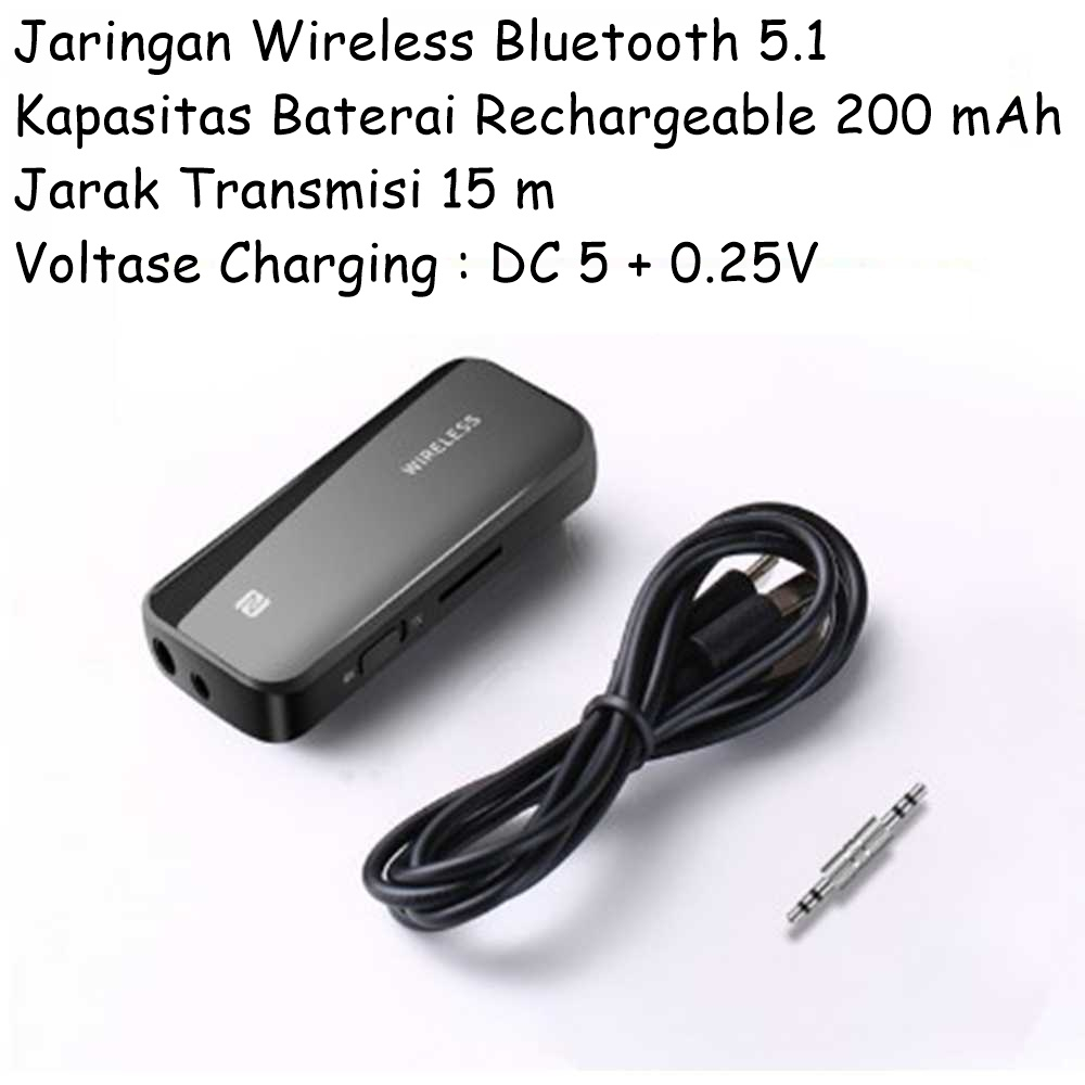 Jual Dual TX RX Bluetooth 5.1 Transmitter Receiver Adapter Audio NFC 3