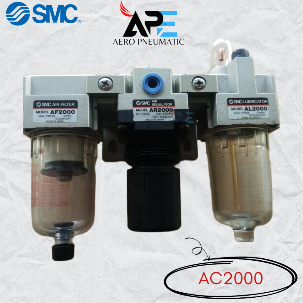 Jual AC2000 AIR UNIT FILTER REGULATOR LUBRICATOR SMC AC2000-01 / AC2000 ...