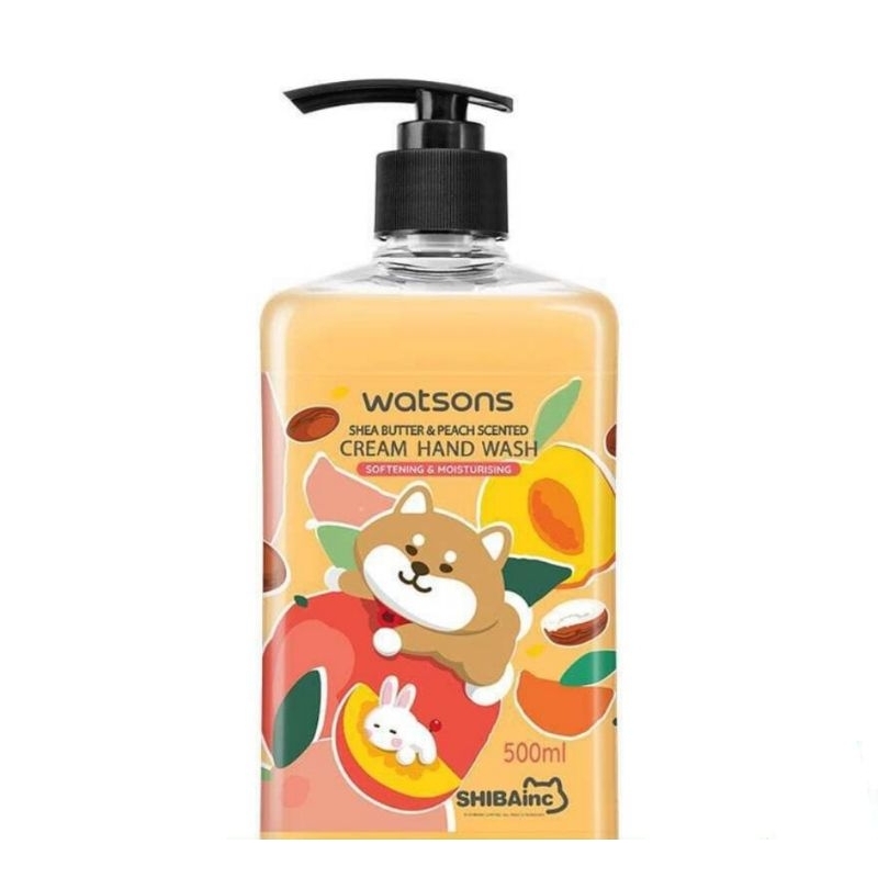 Jual watsons shea butter & peach scented cream hand wash 500 ml
