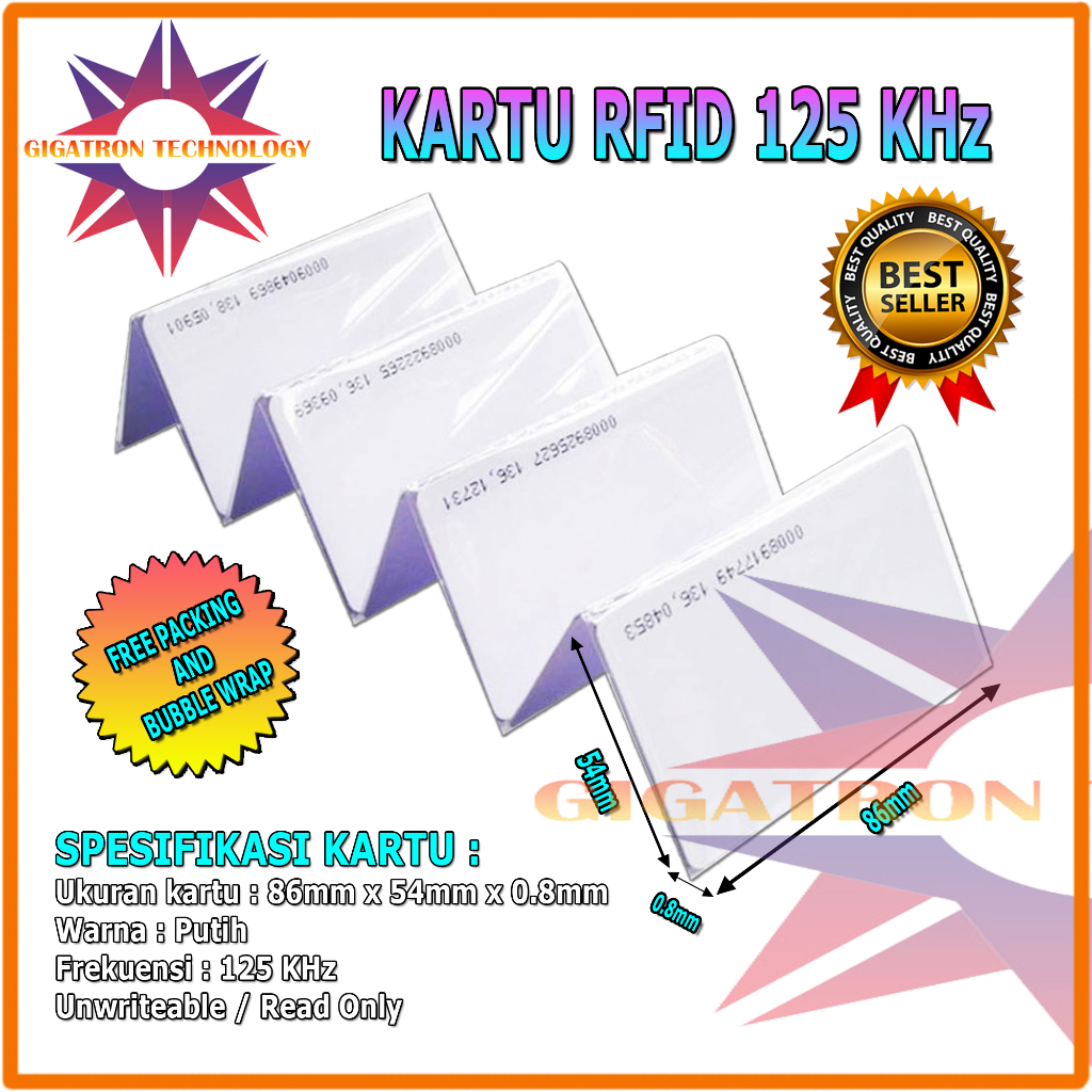 Jual Kartu RFID 125 Khz Kartu RFID 125 KHZ Proximity Card Kartu ...