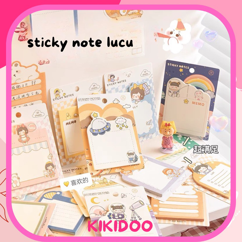 Jual KIKIDOO STICKY NOTE LUCU INS MEMO PAD AESTHETIC RT116 | Shopee ...
