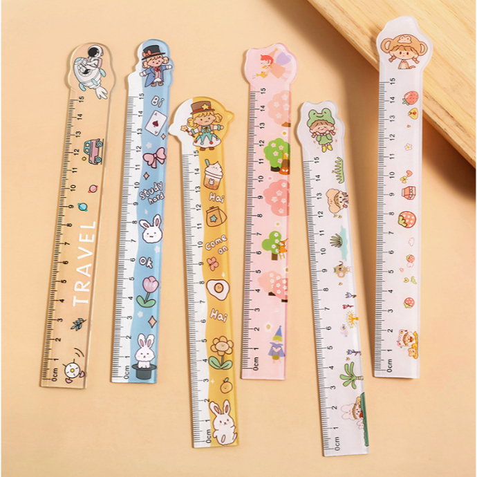 Jual Funny Plastic Ruler 15 cm / Penggaris plastik funny karakter ...