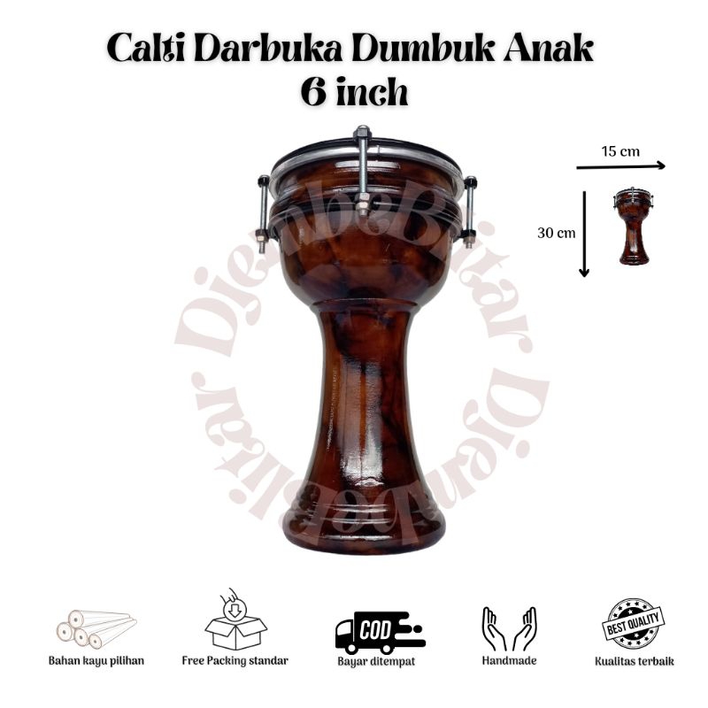 Jual Calti 6 inch 30 cm Mika Darbuka Dumbuk Anak Mainan Anak Alat Musik