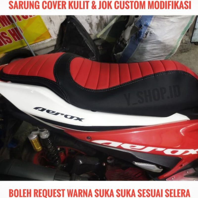 Jual Jok Motor Custom Aerox New 155 125 Cc Motif Caferacer Busa Latex ...