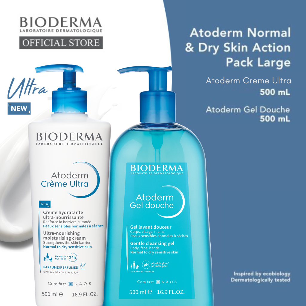 Jual Bioderma Atoderm Normal / Dry Skin Action Pack Large | Shopee ...