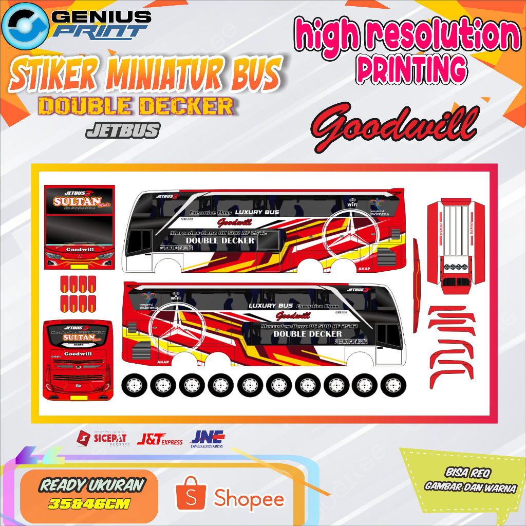 Jual Stiker Miniatur Bus Double Decker Livery Dewi Sri | Efisiensi ...