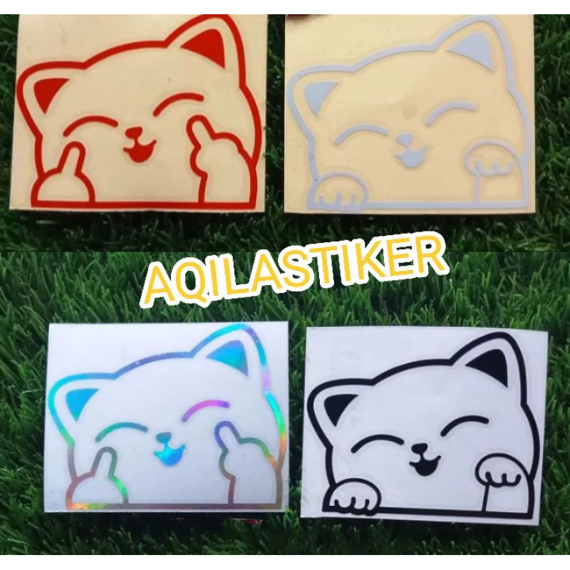 Jual STIKER LUCU KUCING CUTING STICKER MOTOR MOBIL | Shopee Indonesia