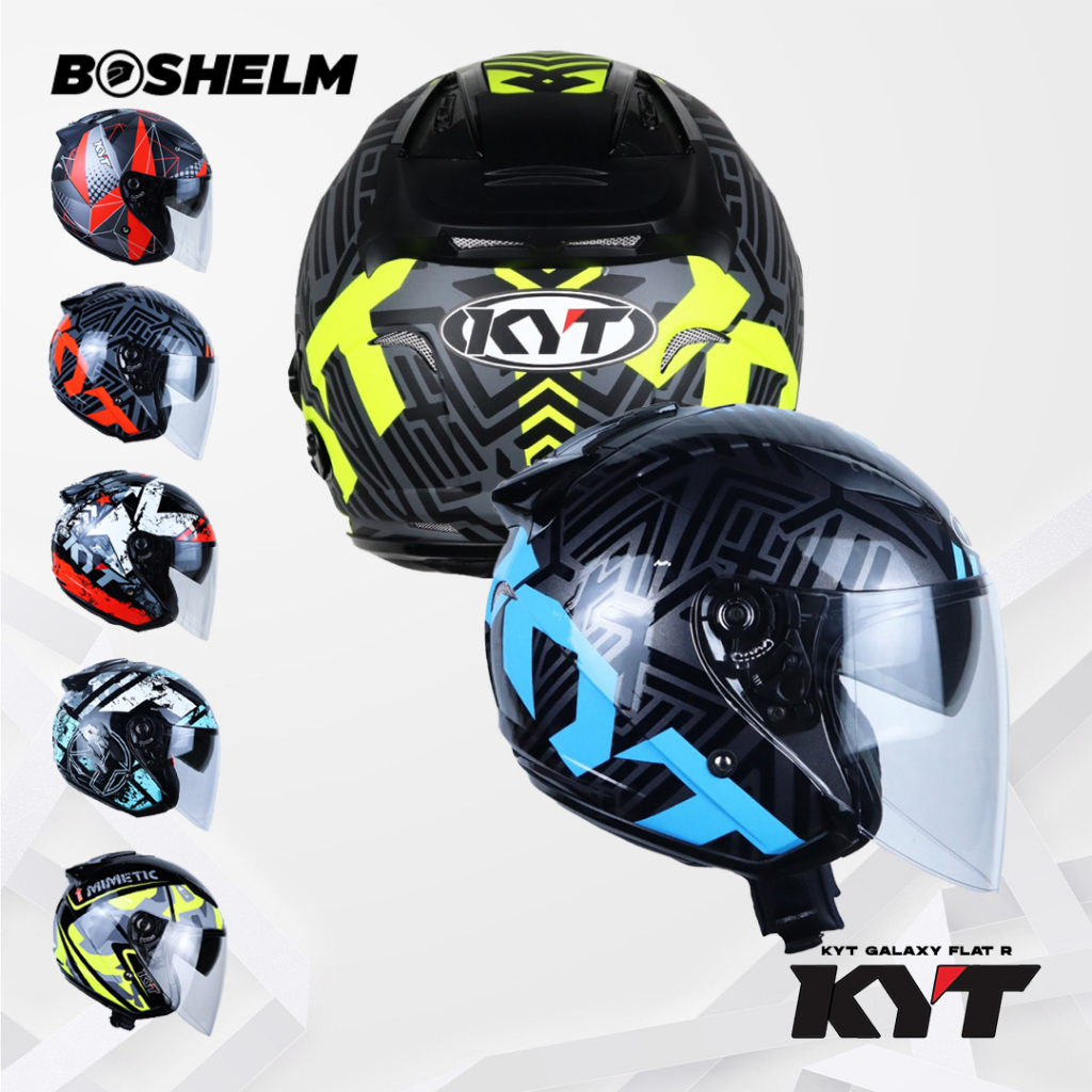 Jual Boshelm Helm Kyt Galaxy Flat R Motif Helm Half Face Sni Shopee Indonesia