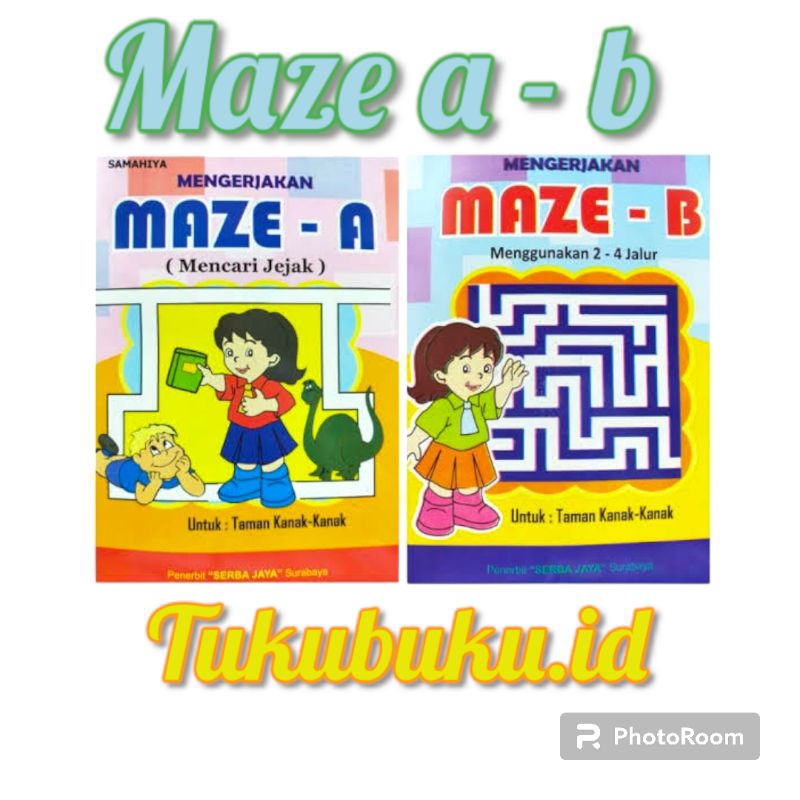 Jual BUKU ASAH OTAK ANAK-ANAK MAZE SERI A DAN B COCOK UNTUK TK DAN PAUD ...