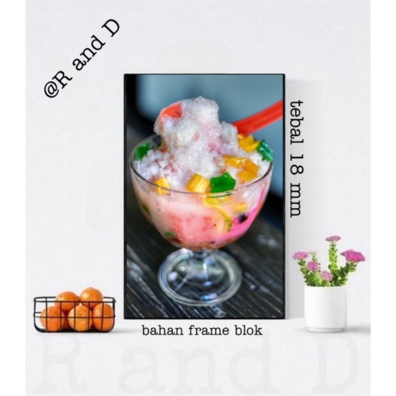Jual Hiasan Dinding Gambar Minuman Ukuran 47x31 Foto es buah dekorasi
