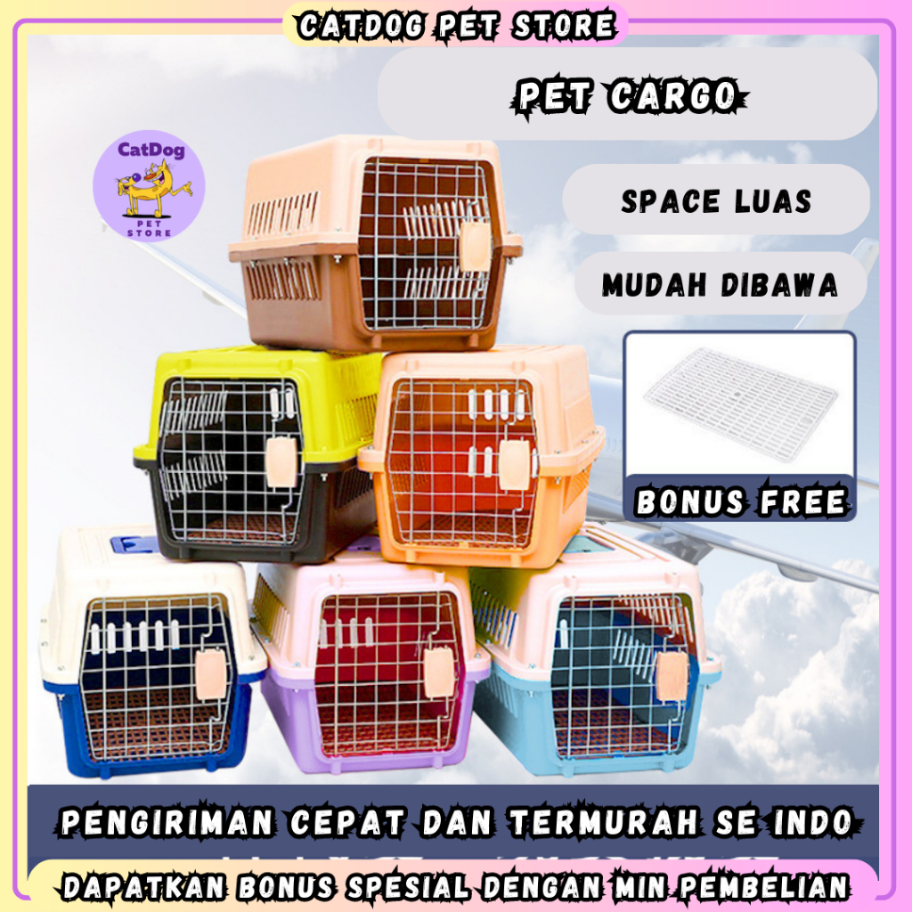 Jual Pet Cargo Kandang Kucing Anjing Kelinci Portable Kuat Murah / Pet ...