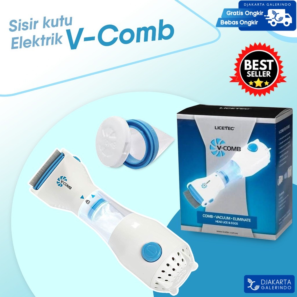 Jual V Comb Lice Sisir Kutu Electrik Penyedit Kutu Vaccum Kutu Rambut ...