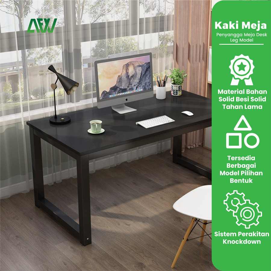 Jual Kaki Meja Besi / Penyangga Meja Desk Leg Model Tunggal Customize