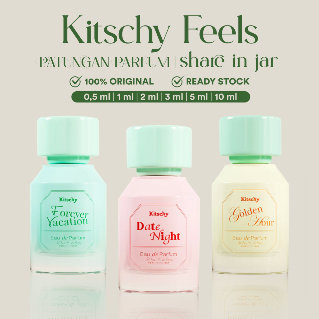 Jual Decant Kitschy Feels Date Night, Golden Hour, & Forever Vacation