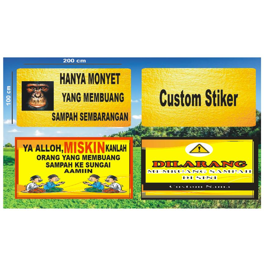 Jual Bannerspandukstiker Dilarang Buang Sampah Sembarangan Shopee Indonesia 1712