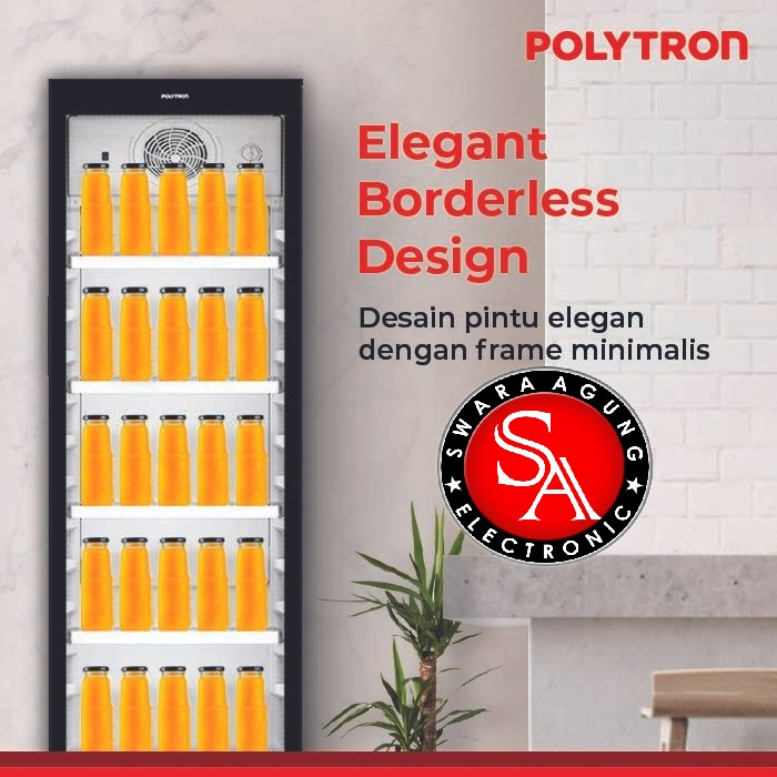 Jual Kulkas Showcase 4 Rak 280 Liter Polytron Type: SCN 237 (Khusus ...
