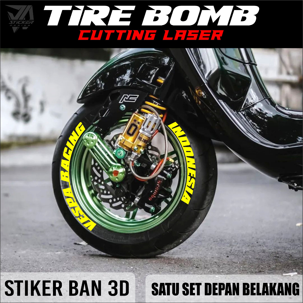 Jual Sticker Ban Beat Vario Mio / Font Ban / Tire Bomb / 3D stiker ban ...
