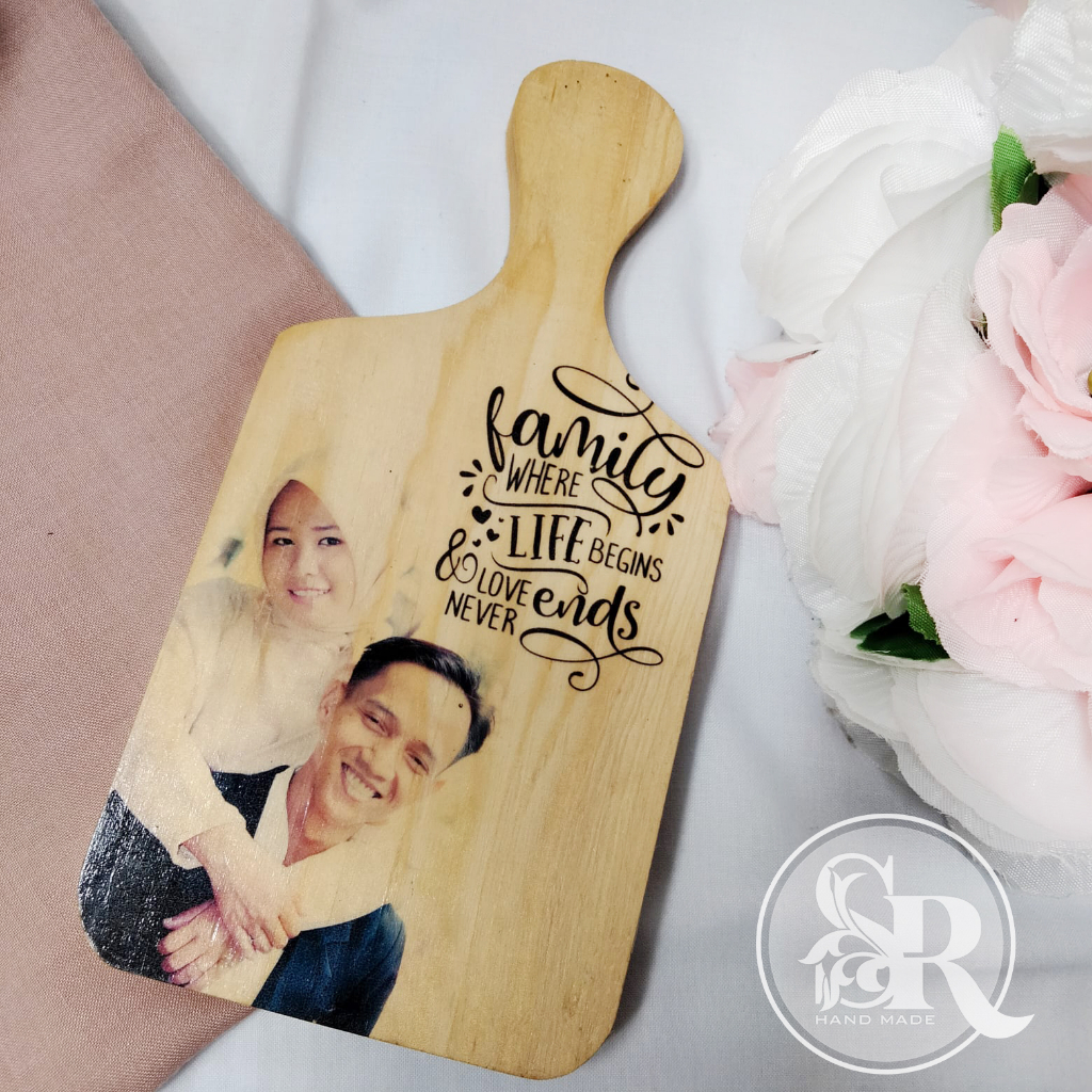 Jual talenan nampan kayu gagang aesthetic premium hiasan dapur alat ...