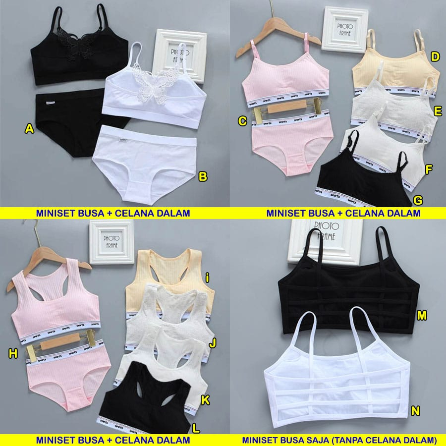 Jual Miniset Busa / Bra Anak Remaja Dengan Celana Dalam | Shopee Indonesia