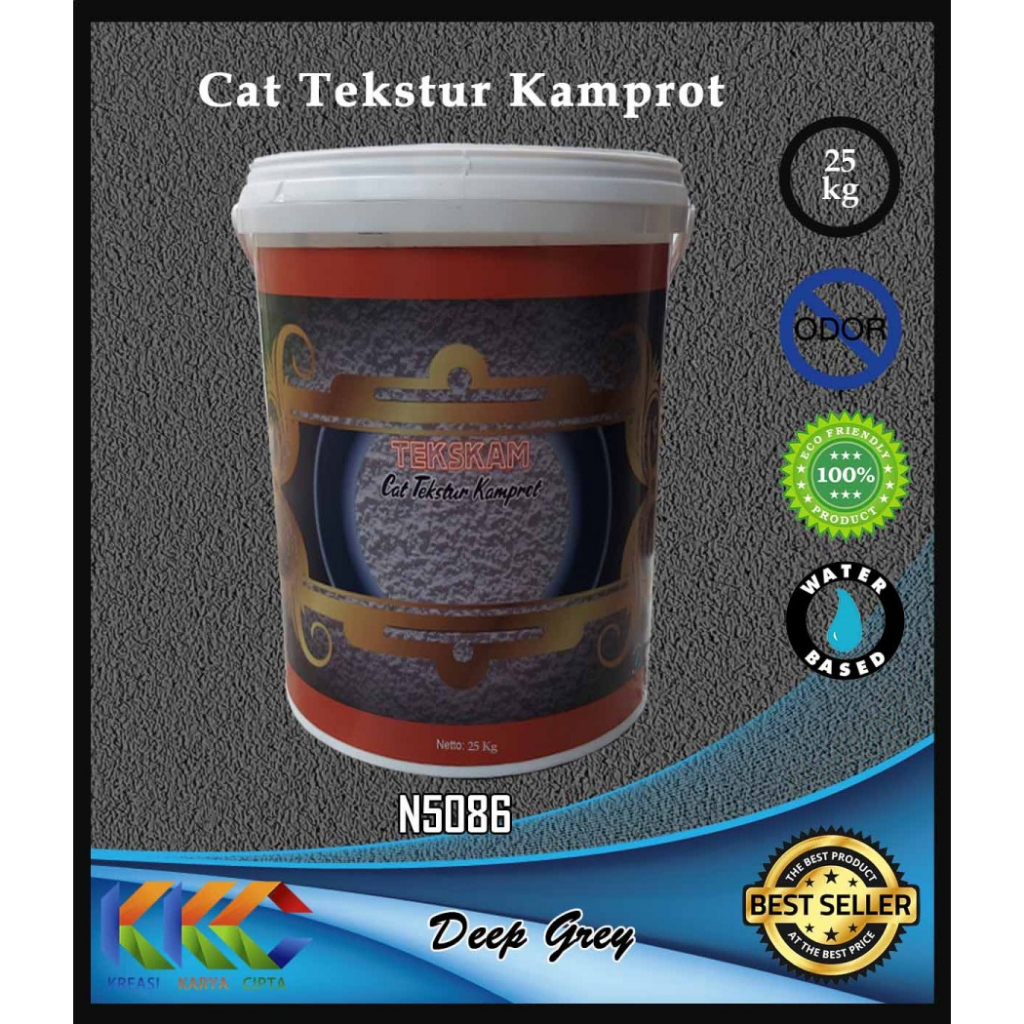 Jual Cat Tekstur Dinding Kamprot 25Kg - Tekskam N Deep Grey | Shopee ...