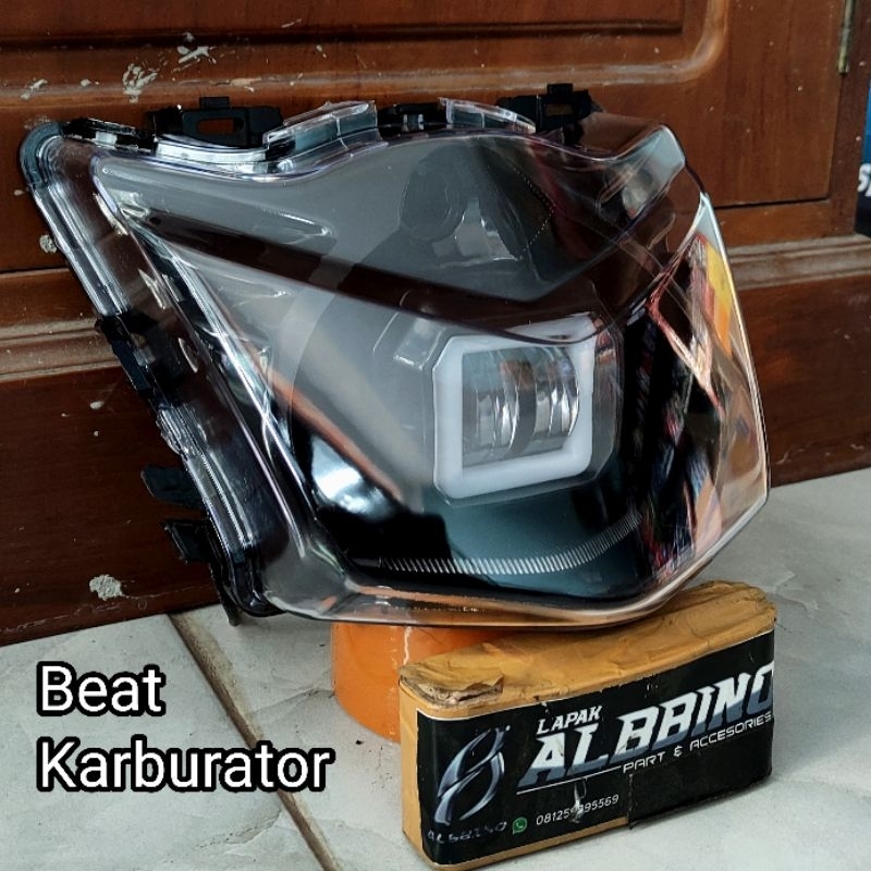 Jual Daymaker Beat Karbu Headlamp beat lama KVY Karburator lampu depan