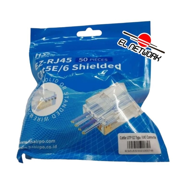 Jual HS AIRPO CONNECTOR UTP EZ RJ 45 CAT6 isi 50pcs anti gagal HS ...