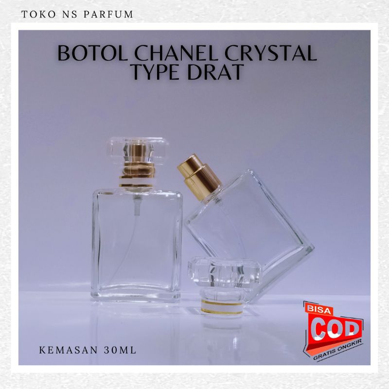 Jual Botol Parfum Chanel Kotak Tutup Crystal Kemasan Ml Perlusin