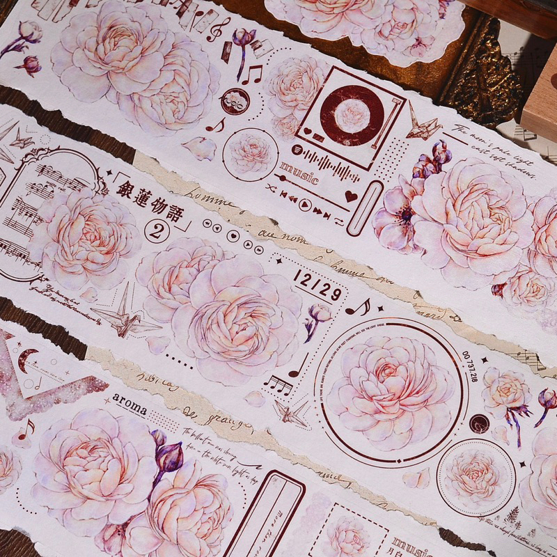 Jual Little White Pale White Flower Washi & PET Tape | Shopee Indonesia