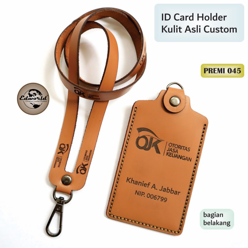 Jual ID Card Holder Kulit Custom ( Terlaris ) Shopee Indonesia