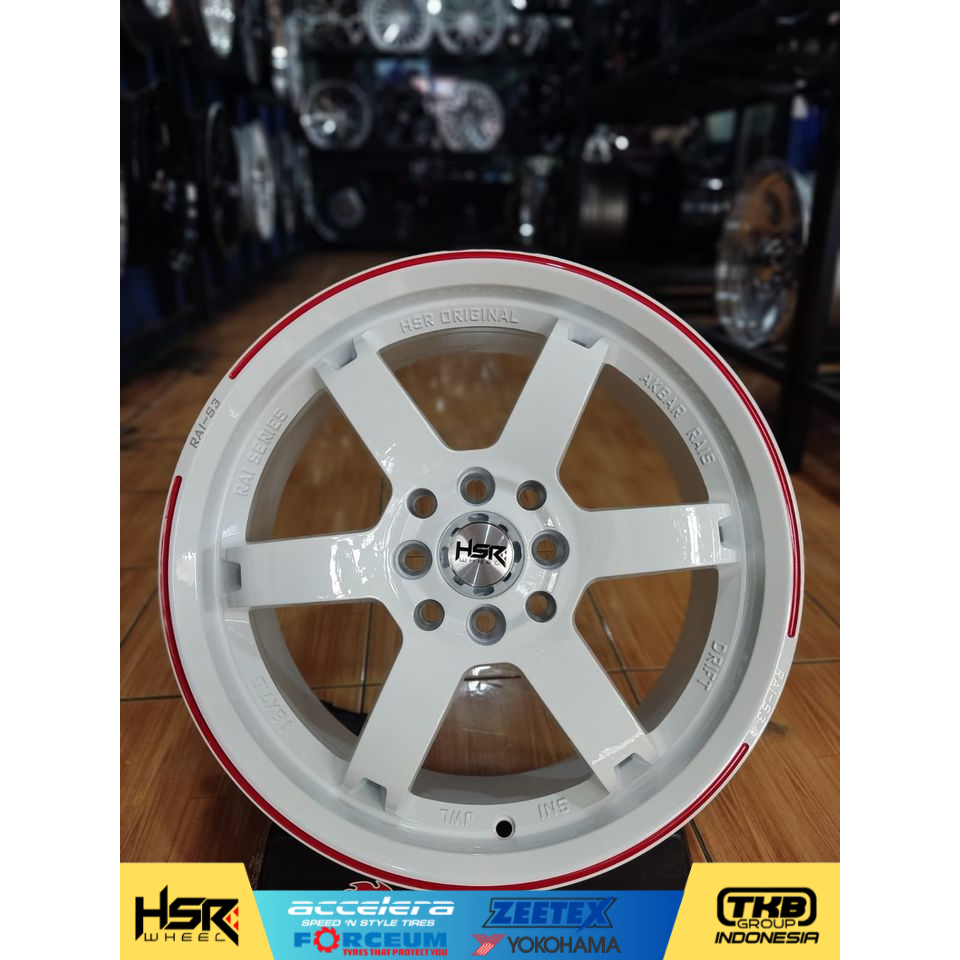 Jual velg hsr r15 warna putih tipe rai s3 pelek brio agya calya sigra ...