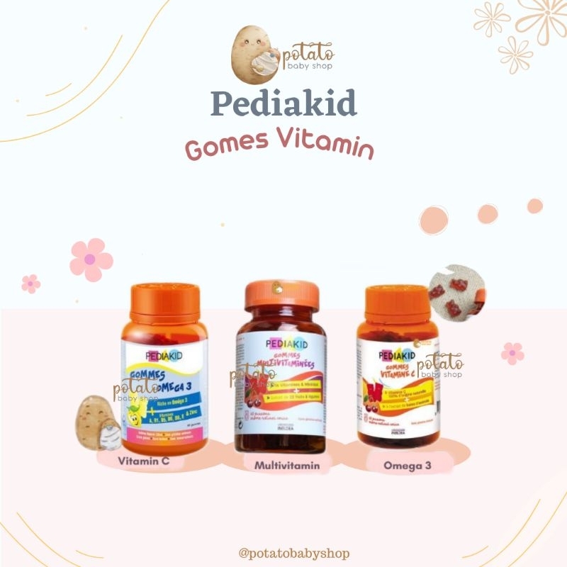 Jual Pediakid Gummies Multivitamin / Vitamin C / Omega 3 Gummy bear