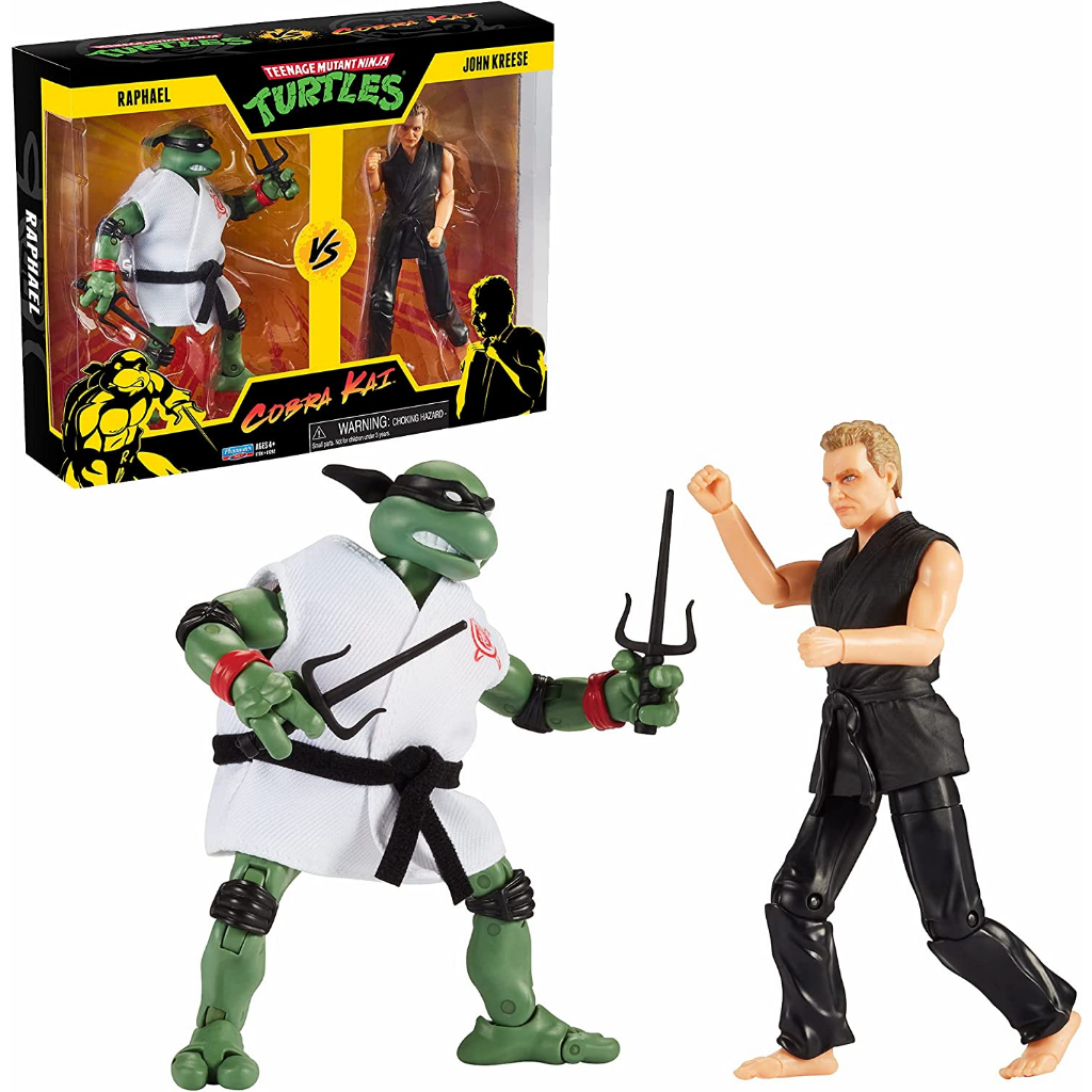 Tartarughe Ninja Vs Cobra Kai: Action Figure Raph E John Kreese, 2 Pack Da 15 Cm - 4