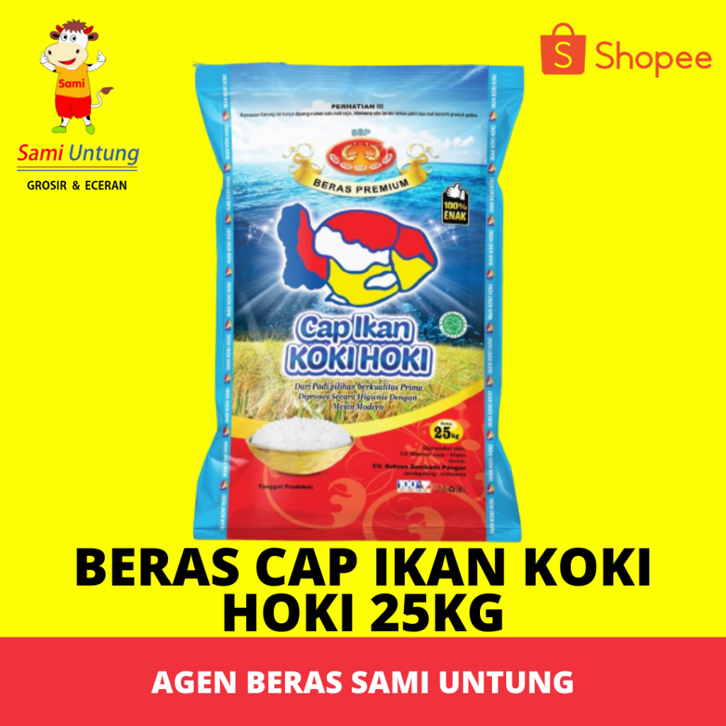 Jual BERAS CAP IKAN KOKI HOKI 25 KG | Shopee Indonesia