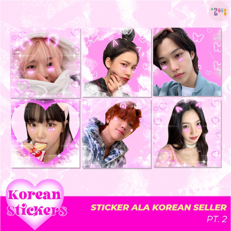Jual KOREAN MAIL STICKERS PURIKURA 4x4cm Pt.2 STICKER VINYL ALA SELLKOR FANMADE KPOP BANGTAN