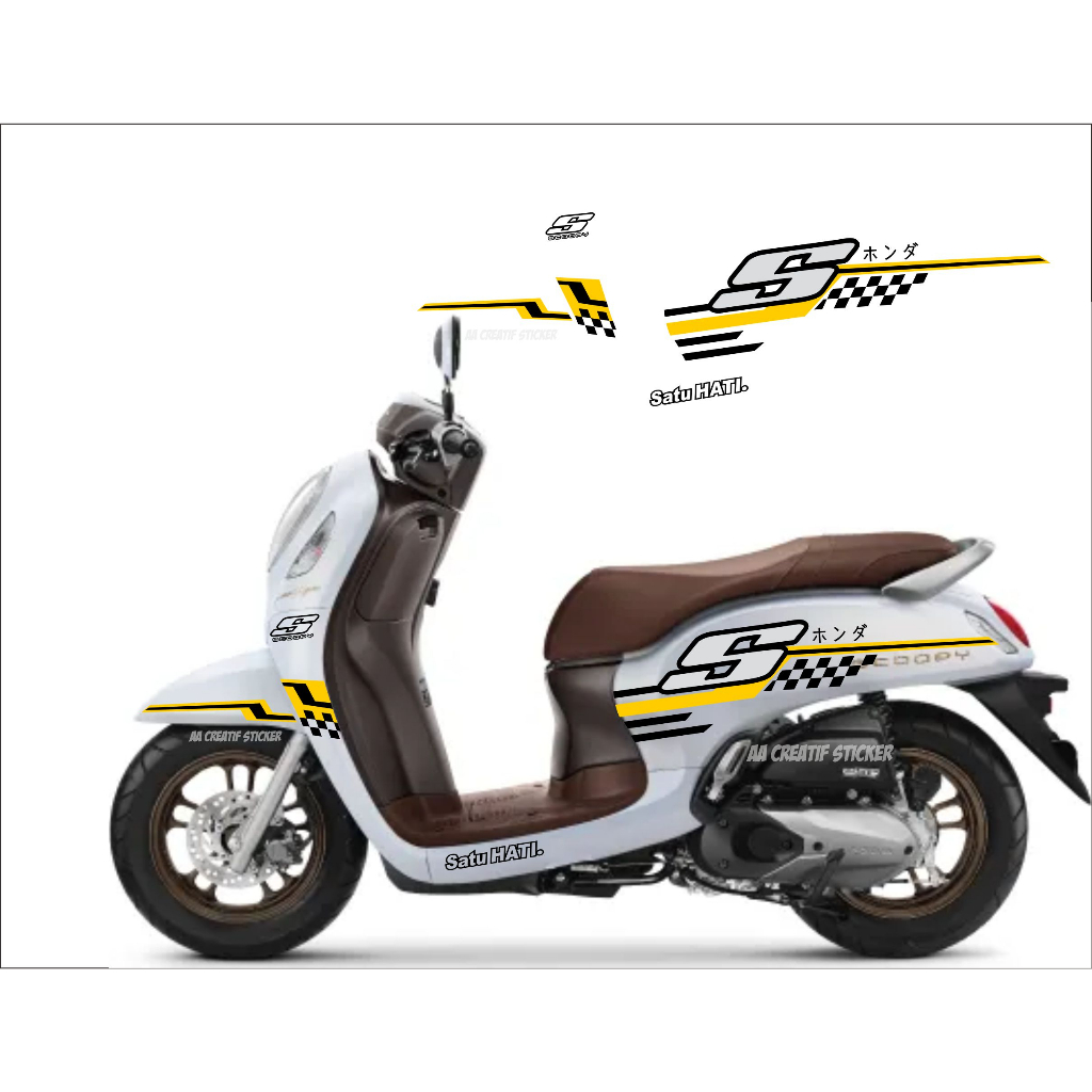 Jual cutting sticker POLET honda scoopy racing concept | Shopee Indonesia