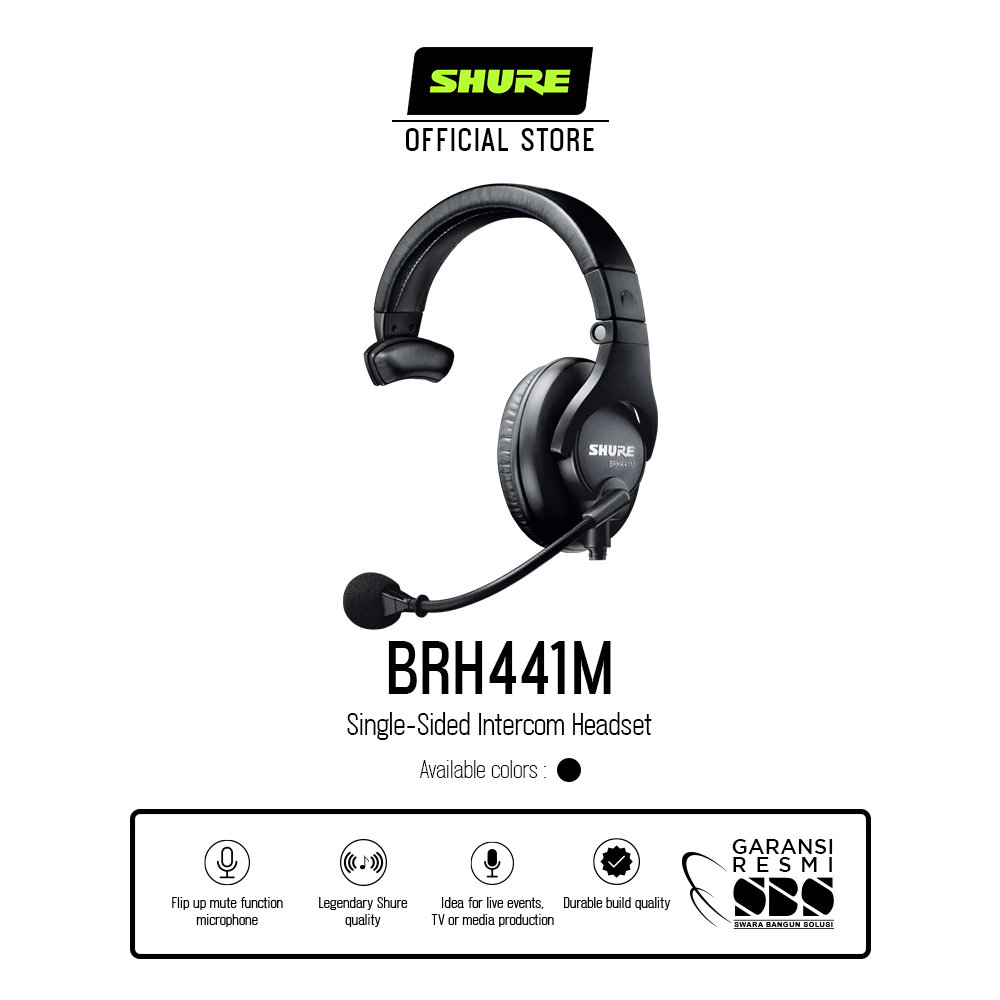 Shure BRH441M-J Single Ear Headphone