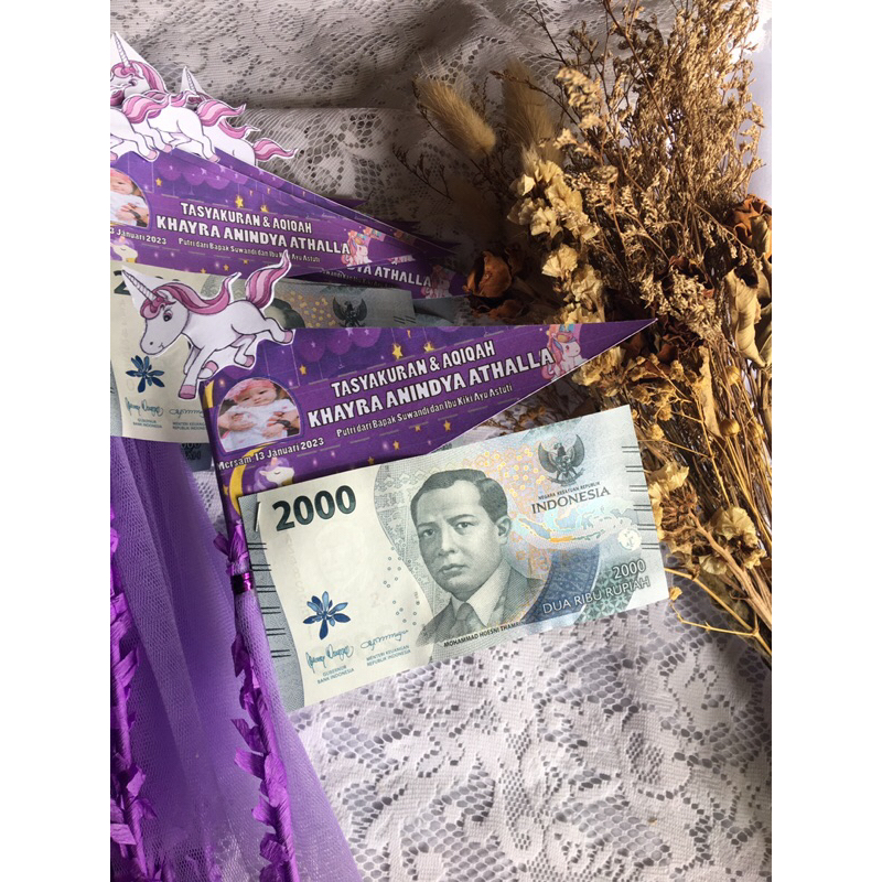 Jual Bendera Tasyakuran/ Marhabah/dan Aqiqah/Akikah Bayi Lengkap