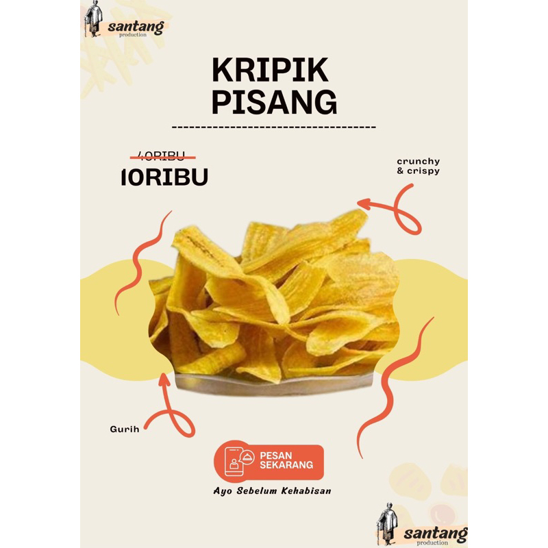 Jual Kripik Pisang Snack Jajanan Cemilan Makanan Ringan Kemasan Box