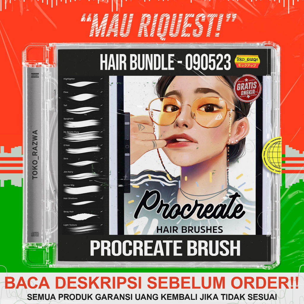Jual Procreate Brush - Hair Bundle - 090523 | Shopee Indonesia
