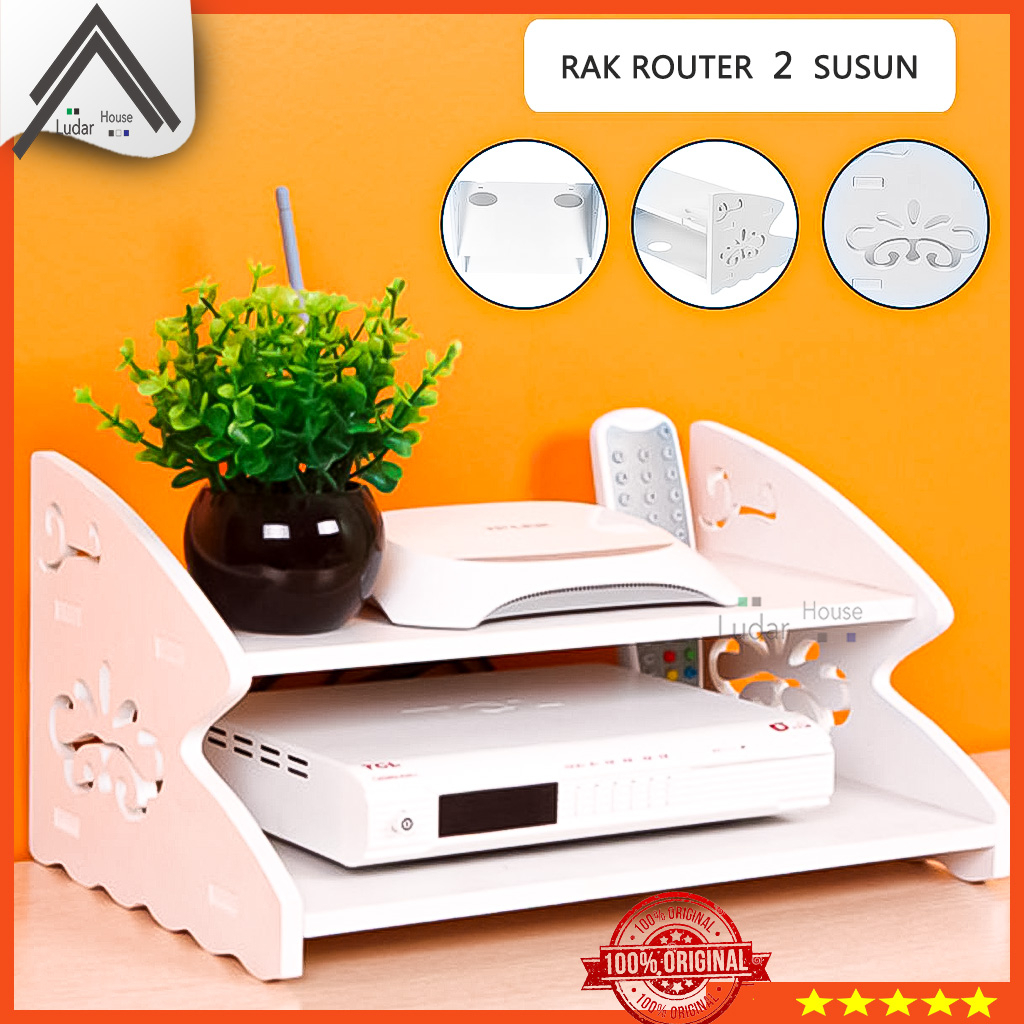 Jual Rak Router Set Top Box Modem Wifi dinding vintage Rak Dinding