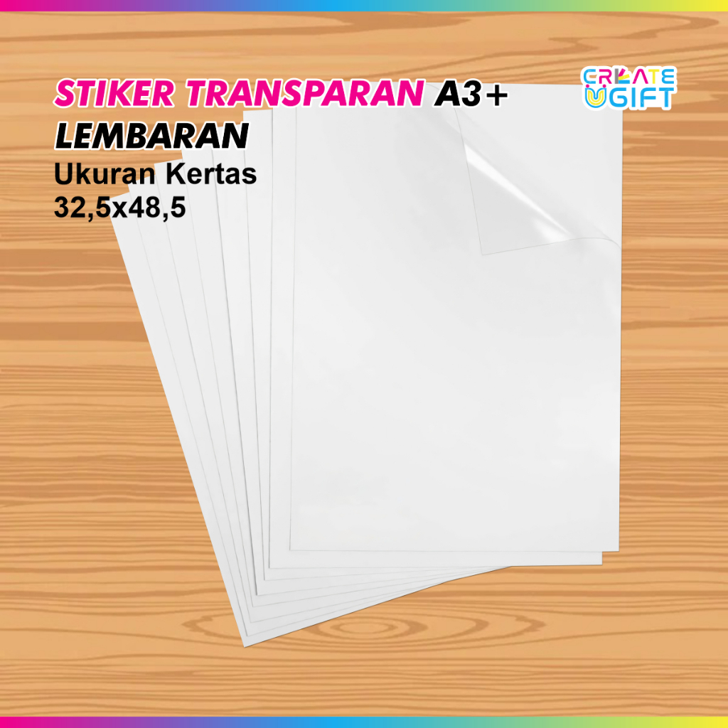 Jual STIKER TRANSPARAN A3+ LEMBARAN | Shopee Indonesia