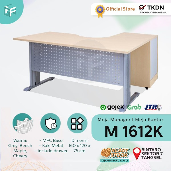 Jual Meja Kerja Manager Meja Kantor Meja KomputerAditech M 1612 K ...