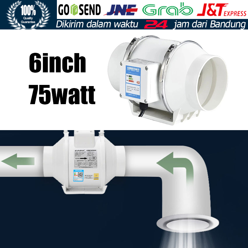 Jual 4/6Inch Dinding Jendela Toilet Mountable Exhaust Fan / Tekanan